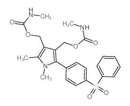 1H-Pyrrole-3,4-dimethanol,1,2-dimethyl-5-[4-(phenylsulfonyl)phenyl]-, bis(methylcarbamate) (ester) (9CI)结构式