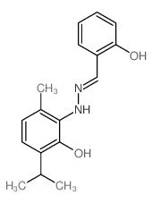 Benzaldehyde,2-hydroxy-, 2-[2-hydroxy-6-methyl-3-(1-methylethyl)phenyl]hydrazone结构式