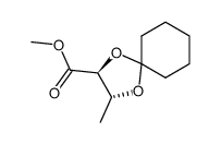 (2S,3R)-3-Methyl-1,4-dioxa-spiro[4.5]decane-2-carboxylic acid methyl ester结构式