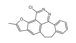 chloro-3 methyl-5 dihydro-8,9 benzo[6,7]cyclohepta[1,2,3-de]furo[3,2-h]phtalazine结构式