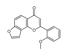 2-(2-methoxyphenyl)furo[2,3-h]chromen-4-one结构式