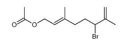 6-bromo-3,7-dimethylocta-2,7-dienyl acetate结构式
