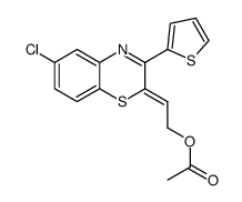 2-(6-chloro-3-(thiophen-2-yl)-2H-benzo[b][1,4]thiazin-2-ylidene)ethyl acetate Structure