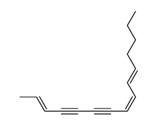 (2E,8Z,10E)-2,8,10-Pentadecatriene-4,6-diyne结构式