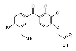 [2,3-dichloro-4-[3-(aminomethyl)-4-hydroxybenzoyl]phenoxy]acetic acid结构式