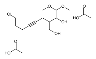 acetic acid,2-(6-chlorohex-2-ynyl)-4,4-dimethoxybutane-1,3-diol结构式