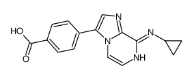 4-[8-(cyclopropylamino)imidazo[1,2-a]pyrazin-3-yl]benzoic acid结构式