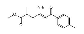 4-amino-2-methyl-6-oxo-6-p-tolyl-hex-4-enoic acid methyl ester结构式