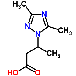 3-(3,5-DIMETHYL-[1,2,4]TRIAZOL-1-YL)-BUTYRIC ACID structure