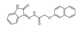 3-(2-Naphthyloxyacetylhydrazono)-indolin-2-one Structure