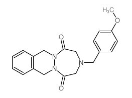 3-(4-Methoxybenzyl)-3,4,7,12-tetrahydro-1H-(1,2,5)triazepino(1,2-b)phthalazine-1,5(2H)-dione结构式