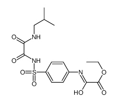 ethyl 2-[4-[[2-(2-methylpropylamino)-2-oxoacetyl]sulfamoyl]anilino]-2-oxoacetate结构式
