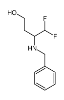 3-(benzylamino)-4,4-difluorobutan-1-ol结构式