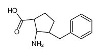 (1R,2S,3S)-2-amino-3-benzylcyclopentane-1-carboxylic acid Structure