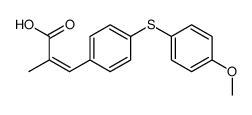 3-[4-(4-methoxyphenyl)sulfanylphenyl]-2-methylprop-2-enoic acid结构式