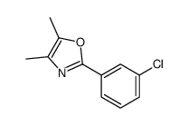 2-(3-chlorophenyl)-4,5-dimethyl-1,3-oxazole结构式