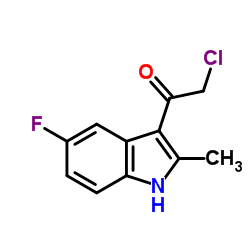 2-CHLORO-1-(5-FLUORO-2-METHYL-1H-INDOL-3-YL)-ETHANONE结构式