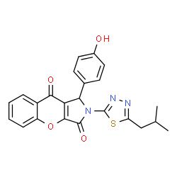 1-(4-Hydroxyphenyl)-2-(5-isobutyl-1,3,4-thiadiazol-2-yl)-1,2-dihydrochromeno[2,3-c]pyrrole-3,9-dione picture