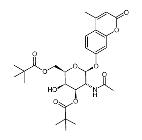 4-Methylumbelliferyl 2-Acetamido-2-deoxy-3,6-dipivaloyl-β-D-galactopyranoside Structure
