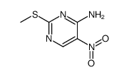 2-methylthio-4-amino-5-nitropyrimidine Structure