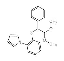 1-[2-(2,2-dimethoxy-1-phenyl-ethyl)sulfanylphenyl]pyrrole结构式