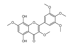 5,8-dihydroxy-3,7-dimethoxy-2-(3,4,5-trimethoxy-phenyl)-chromen-4-one结构式