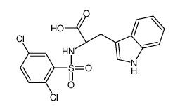 (2S)-2-[(2,5-dichlorophenyl)sulfonylamino]-3-(1H-indol-3-yl)propanoic acid结构式