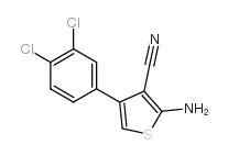 2-氨基-4-(3,4-二氯苯基)噻吩-3-甲腈结构式