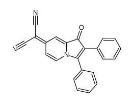 2-(1-oxo-2,3-diphenylindolizin-7-ylidene)propanedinitrile结构式