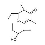 (2S,3R)-2-ethyl-6-[(2S)-3-hydroxypentan-2-yl]-3,5-dimethyl-2,3-dihydropyran-4-one Structure