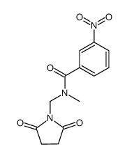 N-methyl-N-succinimidomethyl-m-nitrobenzamide Structure