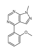 1-methyl-4-(o-anisyl)pyrazolo(3,4-d)pyrimidine Structure