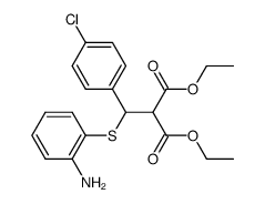 diethyl 2-(((2-aminophenyl)thio)(4-chlorophenyl)methyl)malonate Structure