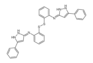 5-phenyl-N-[2-[[2-[(5-phenyl-1H-pyrazol-3-yl)amino]phenyl]disulfanyl]phenyl]-1H-pyrazol-3-amine Structure