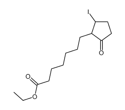 ethyl 7-(2-iodo-5-oxocyclopentyl)heptanoate Structure