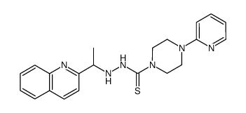 4-Pyridin-2-yl-piperazine-1-carbothioic acid N'-(1-quinolin-2-yl-ethyl)-hydrazide Structure