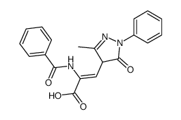 2-benzamido-3-(4,5-dihydro-3-methyl-5-oxo-1-phenyl-1H-pyrazol-4-yl)2-propenoic acid Structure