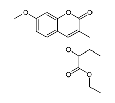 ethyl-2-(7-methoxy-3-methylcoumarin-4-yloxy)butyrate结构式