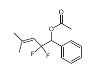 1-acetoxy-2,2-difluoro-4-methyl-1-phenylpent-3-ene Structure