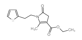 ETHYL 2-METHYL-5-OXO-1-[2-(2-THIENYL)ETHYL]-4,5-DIHYDRO-1H-PYRROLE-3-CARBOXYLATE结构式