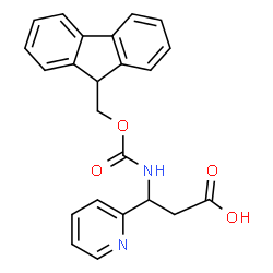3-(9 H-FLUOREN-9-YLMETHOXYCARBONYLAMINO)-3-PYRIDIN-2-YL-PROPIONIC ACID Structure