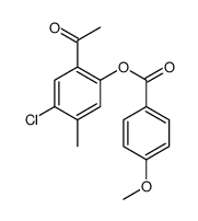 (2-acetyl-4-chloro-5-methylphenyl) 4-methoxybenzoate结构式