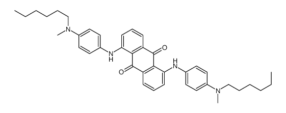 1,5-bis[4-[hexyl(methyl)amino]anilino]anthracene-9,10-dione Structure