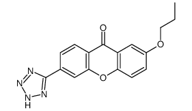 2-propoxy-6-(2H-tetrazol-5-yl)xanthen-9-one结构式