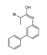2-bromo-N-(3-phenylphenyl)propanamide结构式