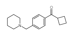 CYCLOBUTYL 4-(PIPERIDINOMETHYL)PHENYL KETONE Structure