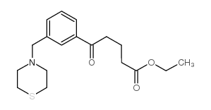 ETHYL 5-OXO-5-[3-(THIOMORPHOLINOMETHYL)PHENYL]VALERATE Structure