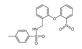 4-methyl-N-[[2-(2-nitrophenoxy)phenyl]methyl]benzenesulfonamide结构式