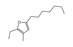 2-ethyl-5-heptyl-3-methylfuran Structure