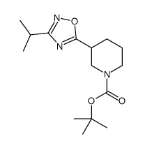 1-Boc-3-(3-isopropyl-1,2,4-oxadiazol-5-yl)piperidine Structure